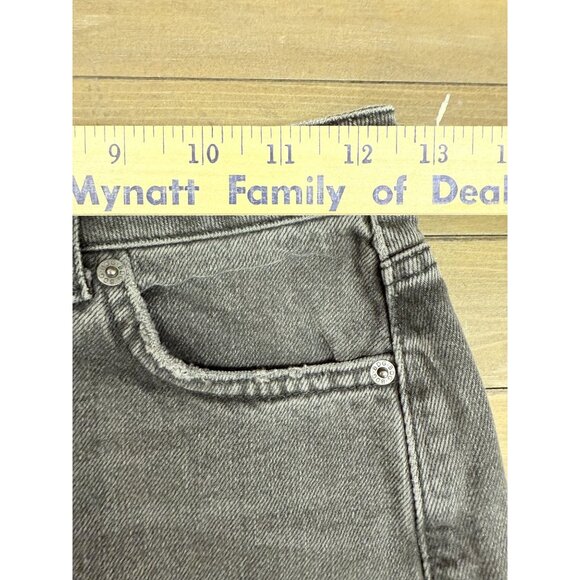 BDG Black Denim Mini Skirt XS Frayed Hem High-Waisted - Picture 5 of 8